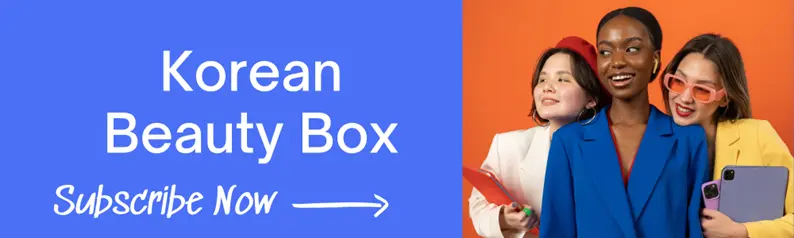 Call to action image encouraging customers in USA and Canada to subscribe to MercelBay Korean Skincare Subscription Box with premium Seoul-sourced products, faster delivery than YesStyle, Sephora, Amazon, and Allure Beauty Box.