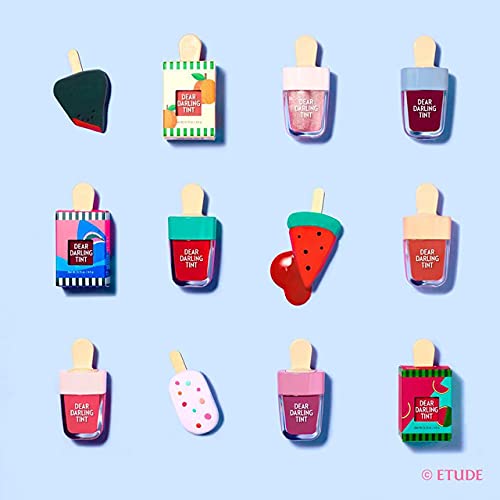 ETUDE Dear Darling Water Gel Tint Ice Cream Lip Stain with Gel Consistency Shade #18 RD307 4,5 G